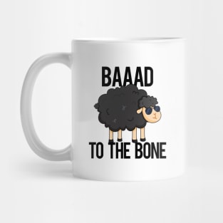 Baaaad To The Bone Cute Sheep Pun Mug